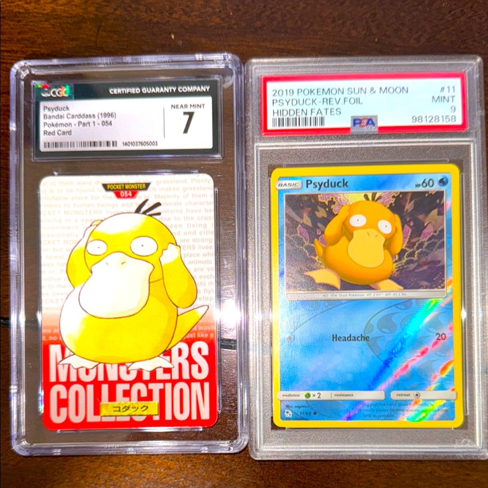 Graded Pokemon Psyduck Cards